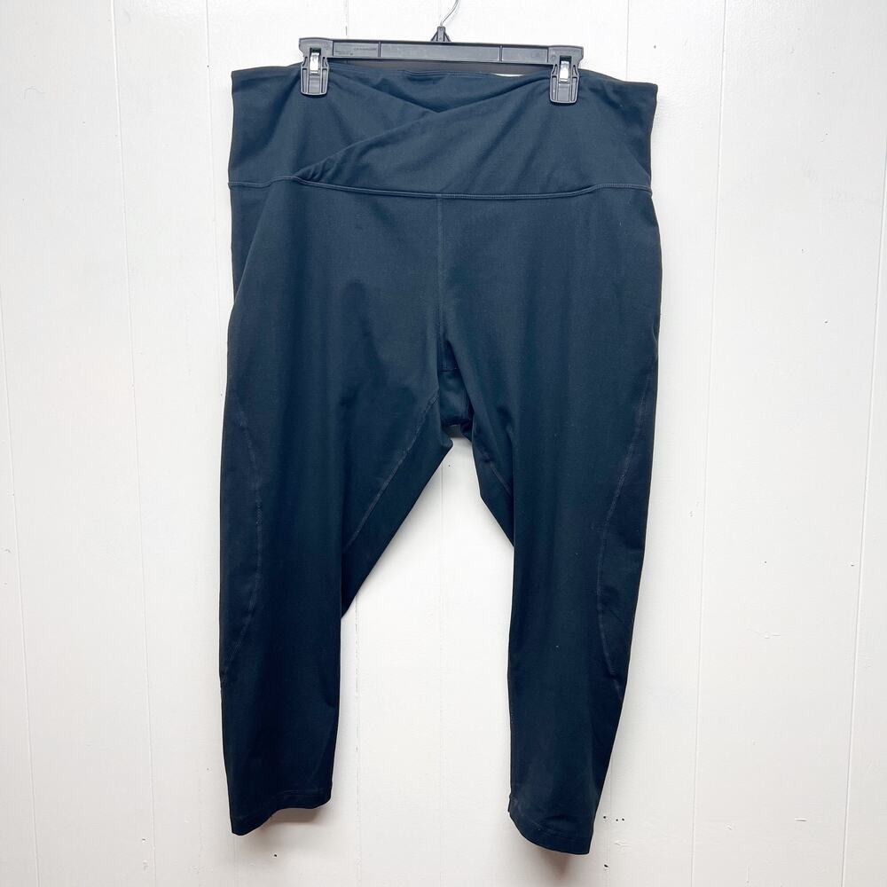 Core 10 Activewear Crossover Waist Womens Crop Leggings Size 3X Activewear